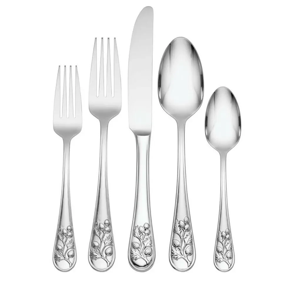 Lenox CHESTNUT RIDGE 18/10 Stainless 65pc. Flatware Set Service for Twelve